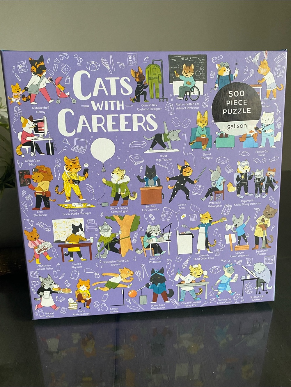 Galison Cats With Careers 500-Piece Jigsaw Puzzle